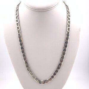 Mariner Heavy Link Vtg Sterling Silver 925 22" Chain Necklace J889